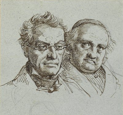 Két férfi fej alkotó: Wilhelm Marstrand