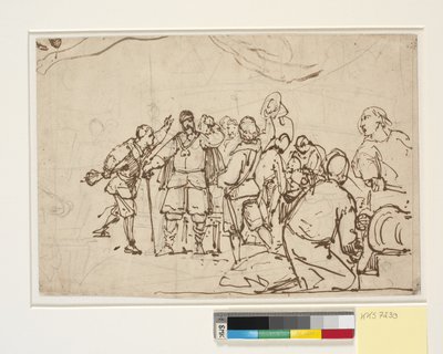 Piszkozat a festményhez Chr. 4. kápolnája Roskildében "Chr. 4. on the Trinity" alkotó: Wilhelm Marstrand