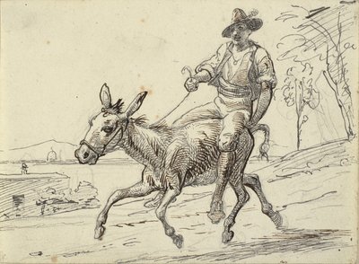 Fiatal srác szamáron lovagol alkotó: Wilhelm Marstrand