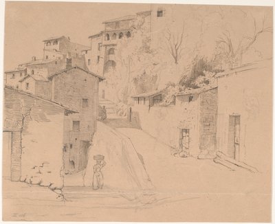 Via Piave med La Porta Su i Olevano Romano alkotó: Wilhelm Marstrand