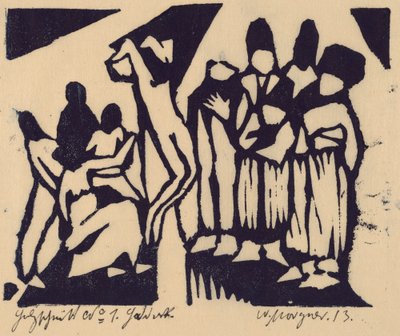 Keresztre feszítés I alkotó: Wilhelm Morgner