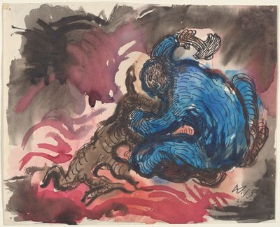 Hölzfaller (rekto) alkotó: Wilhelm Morgner