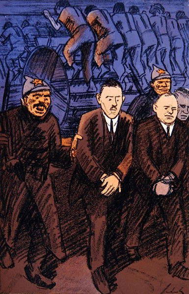 Karikatúra német mérnökökről Oroszországban, a Simplicissimus magazinból alkotó: Wilhelm Schulz