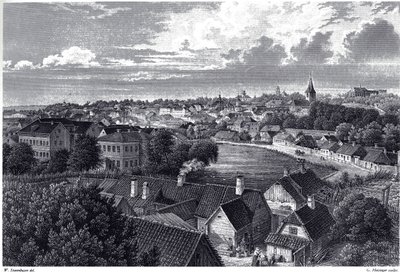 Dorpat látképe, c. 1850 alkotó: Wilhelm Siegfried Stavenhagen