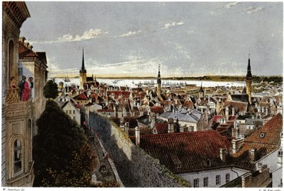 Reval látképe, 1855 körül alkotó: Wilhelm Siegfried Stavenhagen