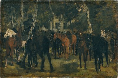 Leszállt Cuirassiers alkotó: Wilhelm Trübner