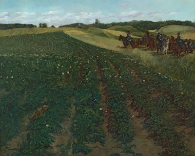 Burgonyaföldek Wessling közelében, Felső-Bajorországban alkotó: Wilhelm Trübner