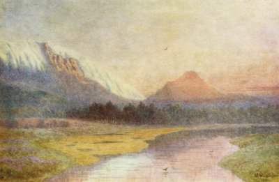Naplemente az Oroszlánfejnél, a délkeleti szél hatása (színes litográfia) alkotó: Wilhelm Westhofen