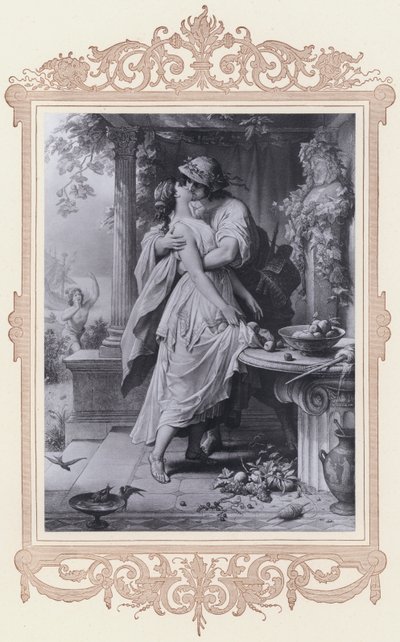 Dora, Alexis és Dora (litho) alkotó: Wilhelm von (after) Kaulbach