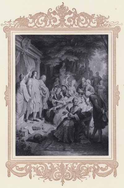 Goethe Weimarban (litho) alkotó: Wilhelm von (after) Kaulbach