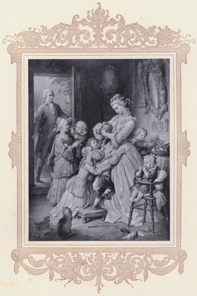 Lotte, Werther Leidenje (litho) alkotó: Wilhelm von (after) Kaulbach