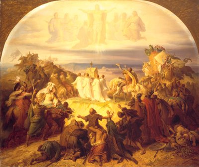 Keresztesek Jeruzsálem előtt. alkotó: Wilhelm von Kaulbach