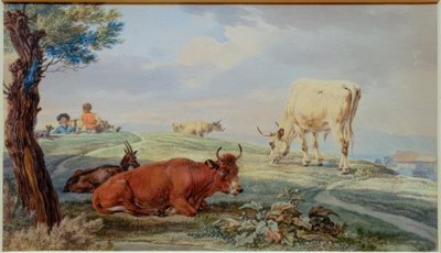 Legelő táj a bajor Oberlandból alkotó: Wilhelm von Kobell