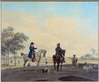 Két lovas egy táj előtt alkotó: Wilhelm von Kobell
