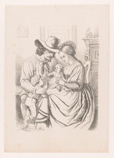 Kisgyermekes család Az emberi élet harmadik korszaka W. P. van Geldorp művészeti albuma (sorozat címe) alkotó: Wilhelmus Petrus van Geldorp