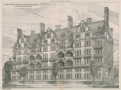 Albert Hall Mansions, South Kensington, London alkotó: Willam Richard Lethaby