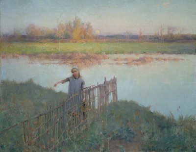 Naplemente Grezben alkotó: Willard Leroy Metcalf