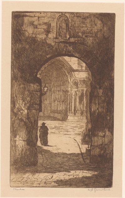 Chartres (eredeti cím az objektumon) alkotó: Willem Adrianus Grondhout (signed by artist)