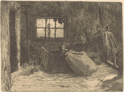Egy pajta belseje alkotó: Willem Adrianus Grondhout (signed by artist)