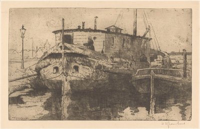 Laakhaven Hágában alkotó: Willem Adrianus Grondhout (signed by artist)