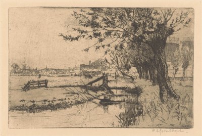 Árok a hágai Binckhorst városi gázgyárban alkotó: Willem Adrianus Grondhout (signed by artist)