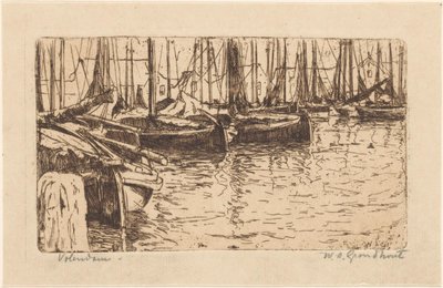 Volendam (eredeti cím az objektumon) alkotó: Willem Adrianus Grondhout (signed by artist)
