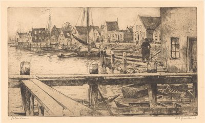 Volendam (eredeti cím az objektumon) alkotó: Willem Adrianus Grondhout (signed by artist)