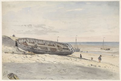 Csónakázás a tengerparton alkotó: Willem Anthonie van Deventer