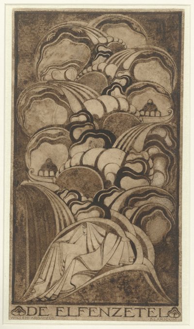 De Elfenzetel (eredeti cím a tárgyon) alkotó: Willem Arondéus (signed by artist)