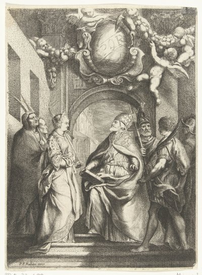 Nagy Szent Gergely négy másik szenttel alkotó: Willem Basse