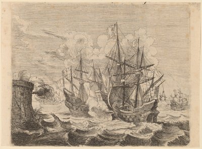 Heemskerck győzelme a spanyol flotta felett Gibraltáron alkotó: Willem Basse