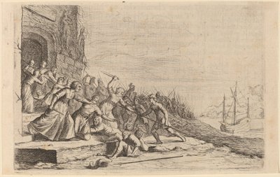 Szolón követői Vénusz templomának védelmében alkotó: Willem Basse
