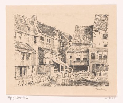 Régi házak háta, Enkhuizenben Régi házak, Enkhuizen (eredeti cím) alkotó: Willem Bastiaan Tholen (signed by artist)