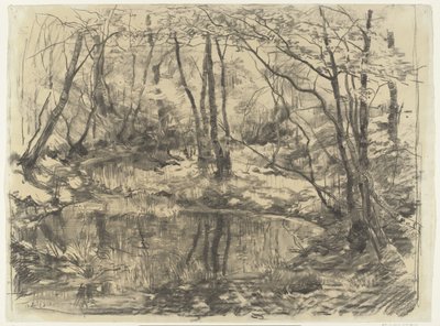 A benőtt tavacska Ewijkshoeve-nél alkotó: Willem Bastiaan Tholen