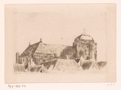 Kilátás a Veere-i Nagytemplomra Hajó a toronyban, Veere (eredeti cím) alkotó: Willem Bastiaan Tholen