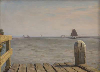 Móló Enkhuizenben. 1918 alkotó: Willem Bastiaan Tholen