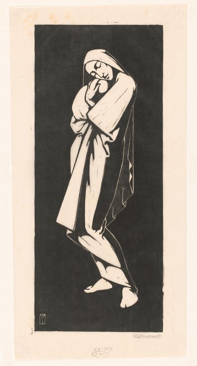 Nő gyermekkel alkotó: Willem Bernardus IJzerdraat (signed by artist)