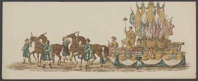 1862. évi delfti felvonulás, harmadik csoport A delfti Királyi Akadémia negyedik Lustrumja - Ao. 1862 - Costumed Optogt (sorozat címe a tárgyon) alkotó: Willem Bernardus IJzerdraat
