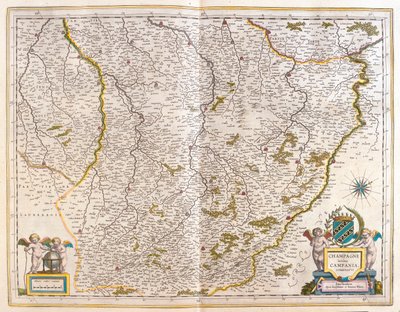 Champagne, a Willem Blaeu által készített "Theatrum Orbis Terrarum, sive Atlas Novus"-ban, Amszterdam, Amszterdam alkotó: Willem Blaeu