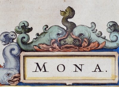 Delfinek, Roquaille-stílusú előlap. Részlet az Atlas di W. Blaeu-ból, Amszterdam 1650. alkotó: Willem Blaeu