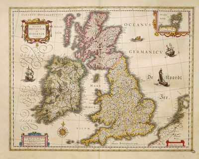 Nagy-Britannia és Írország a World Theatre-ből, Willem Bleau, Amszterdam alkotó: Willem Blaeu