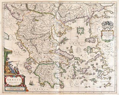 Görögország, a Willem Blaeu által készített "Theatrum Orbis Terrarum, sive Atlas Novus"-ban, Amszterdam, Amszterdam alkotó: Willem Blaeu