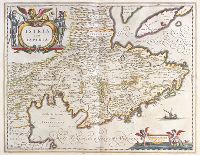Isztria, a Willem Blaeu által készített "Theatrum Orbis Terrarum, sive Atlas Novus"-ban, Amszterdam, Amszterdam alkotó: Willem Blaeu