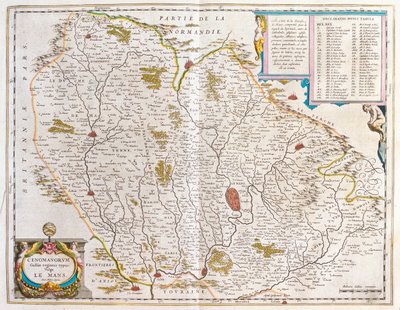 Maine, a Willem Blaeu által készített "Theatrum Orbis Terrarum, sive Atlas Novus"-ban, Amszterdam, Amszterdam alkotó: Willem Blaeu