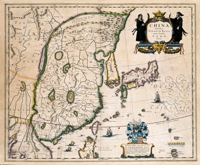 Kína, Japán és Korea térképe. (metszés alkotó: Willem Blaeu
