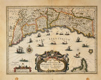 Monferrato hercegség térképe, Willem Blaeu gravírozása az olasz régiókból alkotó: Willem Blaeu