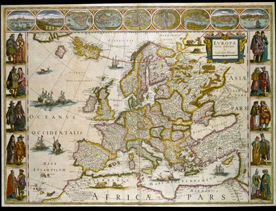 Európa térképe. (metszés alkotó: Willem Blaeu