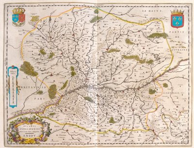 Pays de la Loire - Normandie, a Willem Blaeu által készített "Theatrum Orbis Terrarum, sive Atlas Novus"-ban (Amszterdam). alkotó: Willem Blaeu