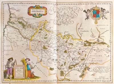 Piccardia, a Willem Blaeu által készített "Theatrum Orbis Terrarum, sive Atlas Novus"-ban, Amszterdam, Amszterdam alkotó: Willem Blaeu