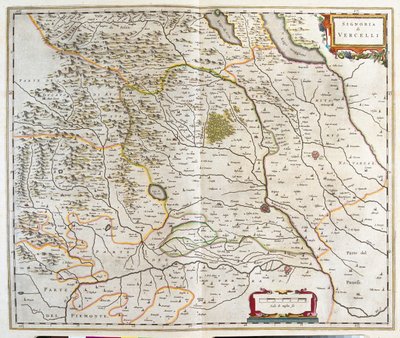 Piemont, Olaszország, az amszterdami Willem Blaeu "Theatrum Orbis Terrarum, sive Atlas Novus" című művében. alkotó: Willem Blaeu
